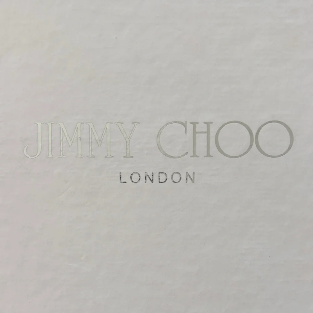 Jimmy Choo Glitter Flats with Black Trim - Picture 7 of 8